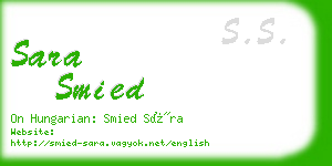 sara smied business card